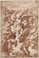 A 051
<br/>
Michaël en de engelen bestraffen de verdoemden
<br/>
<em>Tibaldi, Pellegrino (1527-1596)</em>